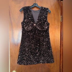 Sequin Brown Dress